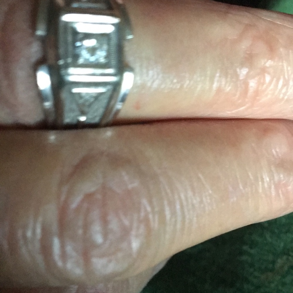 Men’s diamond ring 14 carat white gold diamond - Picture 3 of 3
